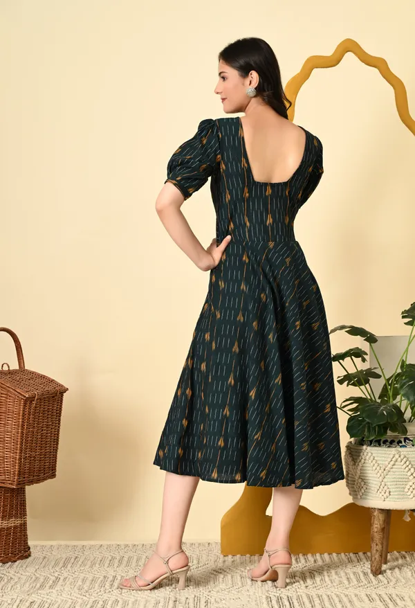 High_Waist_Belted_Ikat_Dress