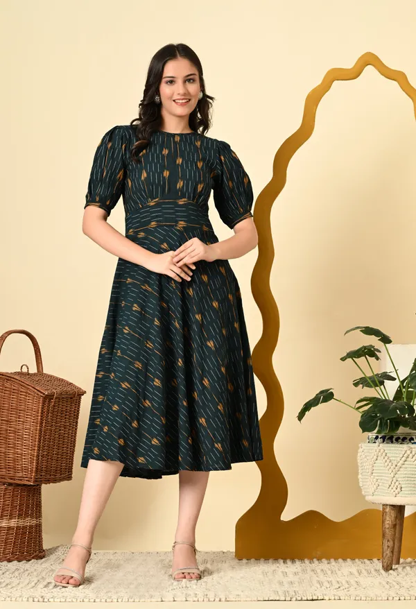High_Waist_Belted_Ikat_Dress