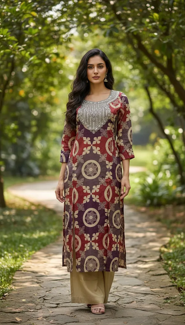 Pink_Gotta_Patti_Toke_With_Amara_Patchwork_Print_Kurta_Set