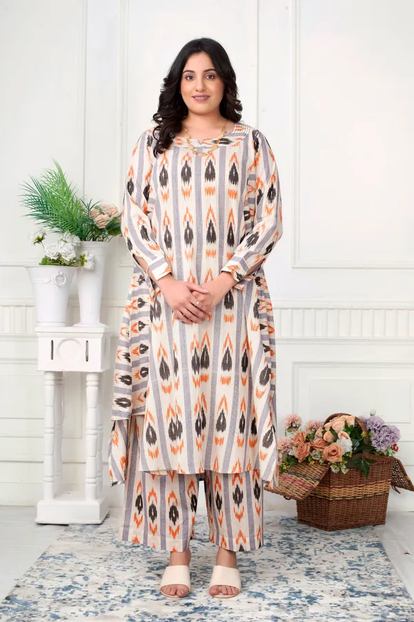 Ikat_Cross_Pattern_Cotton_Coord_Set