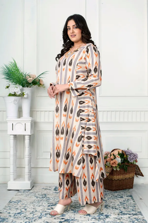 Ikat_Cross_Pattern_Cotton_Coord_Set