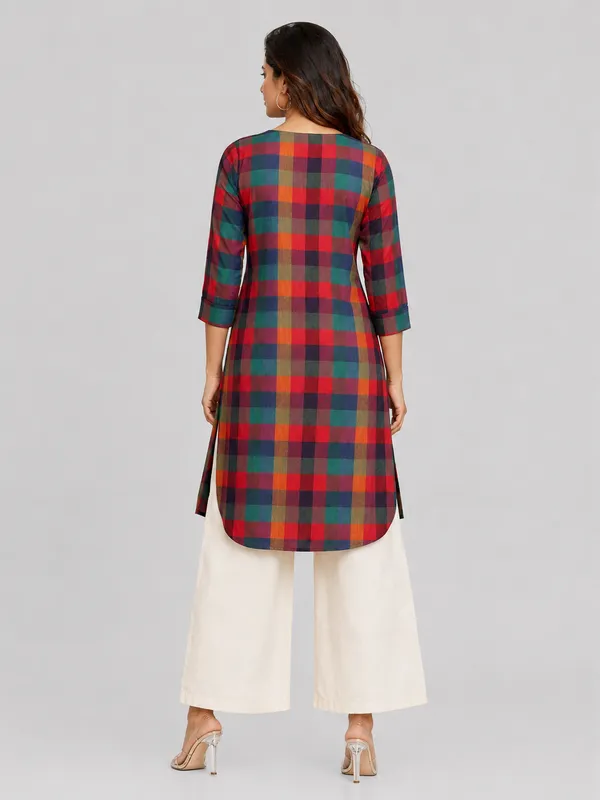 Multi_Checkered_Kurta