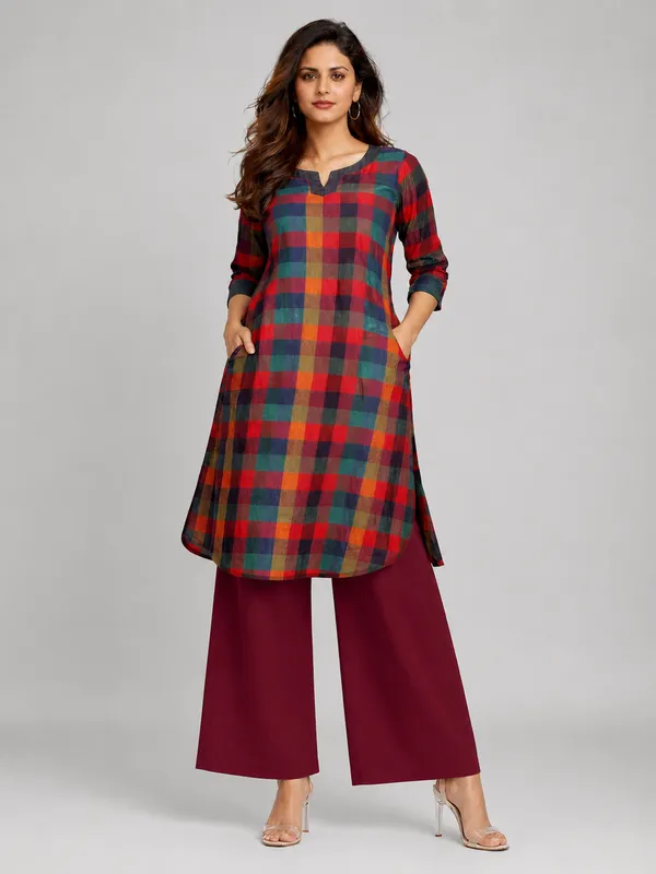 Multi_Checkered_Kurta