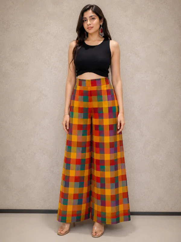 Madras_Checkered_Halter_Neck_Kurta_Set