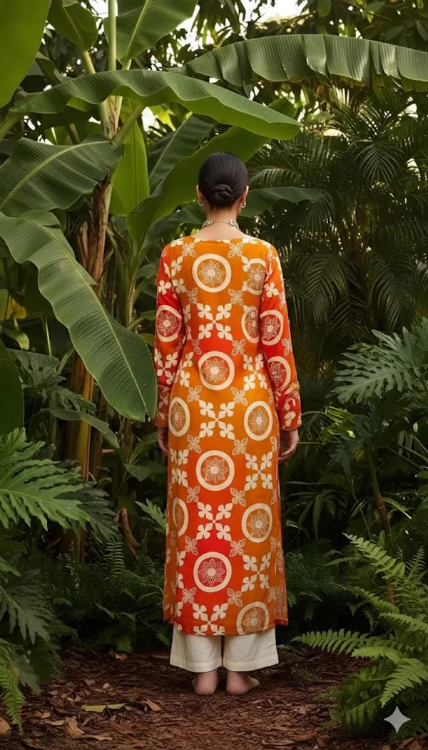Orange_Gotta_Patti_Toke_With_Amara_Patchwork_Print_Kurta_Set