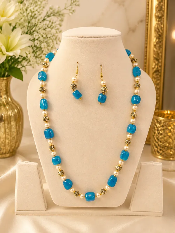 Multicolor_Brass_Quartz_Zirconia_Beaded_Necklace_For_Women
