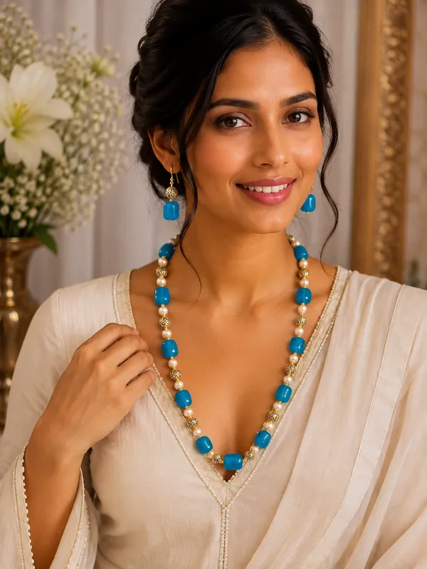 Multicolor_Brass_Quartz_Zirconia_Beaded_Necklace_For_Women