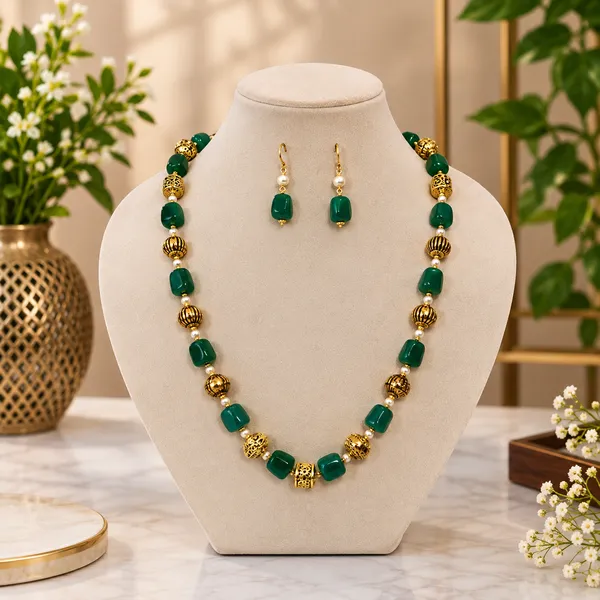 Multicolor_Quartz_Stone_Pearl_Brass_Necklace_For_Women