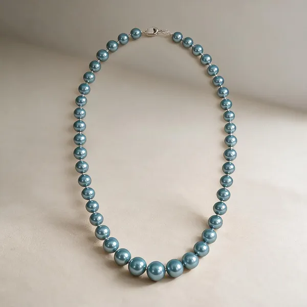 White_And_Gold_Pearl_Beaded_Brass_Chain_Necklace_For_Women