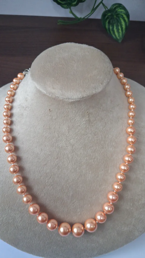 White_And_Gold_Pearl_Beads_Brass_Chain_Layered_Necklace_For_Women