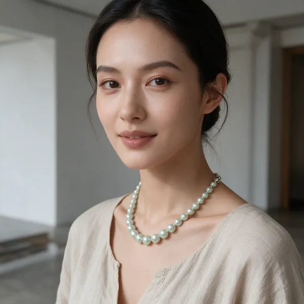 White_And_Gold_Pearl_Beads_Brass_Chain_Minimal_Necklace_For_Women