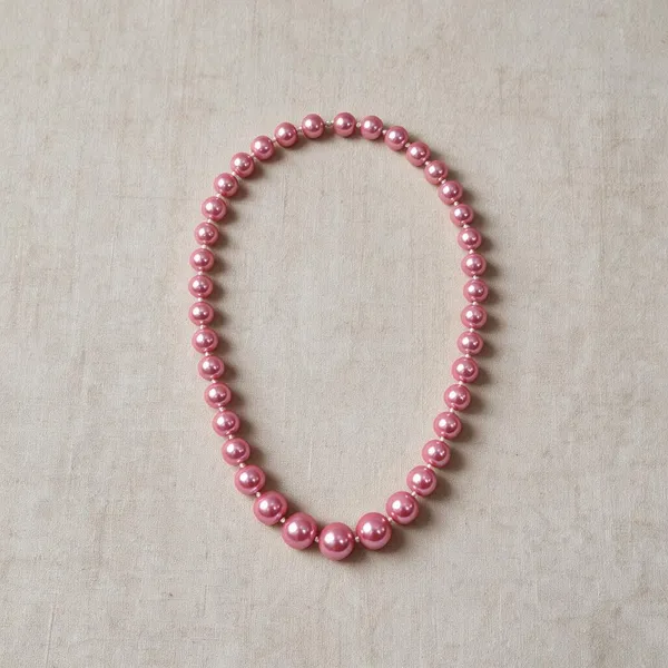 White_And_Gold_Pearl_Beads_Brass_Chain_Strand_Necklace_For_Women