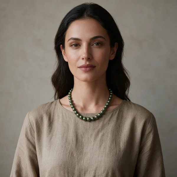 White_And_Gold_Pearl_Beads_Brass_Chain_Long_Necklace_For_Women