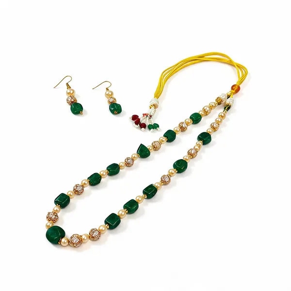 Gold_Multicolor_Quartz_Brass_Cubic_Zirconia_Pearl_Beaded_Necklace_For_Women