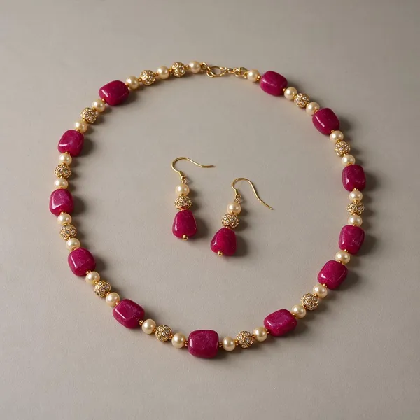 Multicolor_Natural_Quartz_Zirconia_Brass_Beaded_Necklace_For_Women