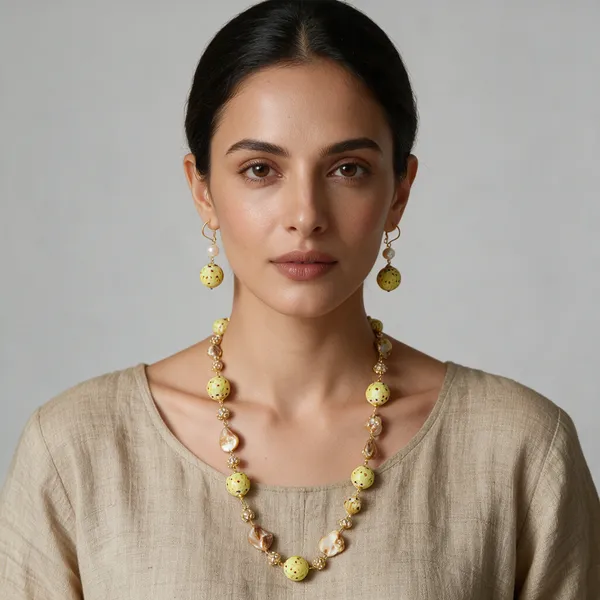 Gold_White_Brass_Pearl_Cubic_Zirconia_Deco_Necklace_For_Women