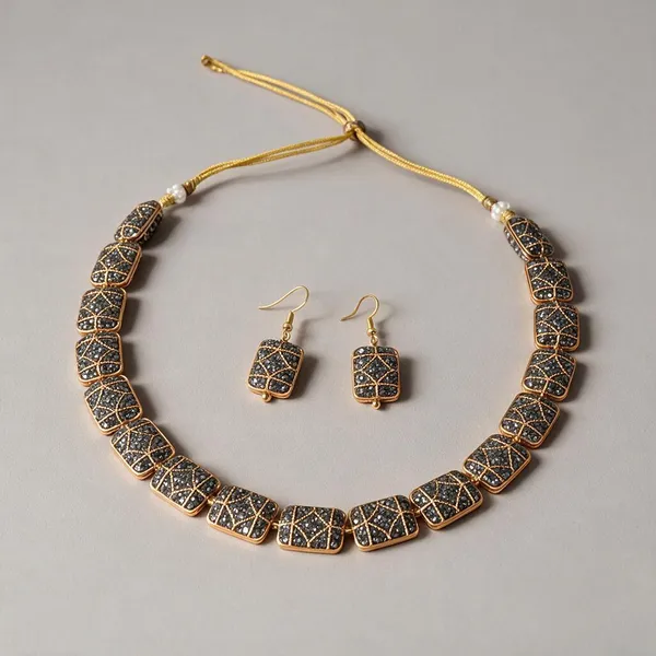 Gold_Multicolor_Brass_Cubic_Zirconia_Beaded_Necklace_For_Women