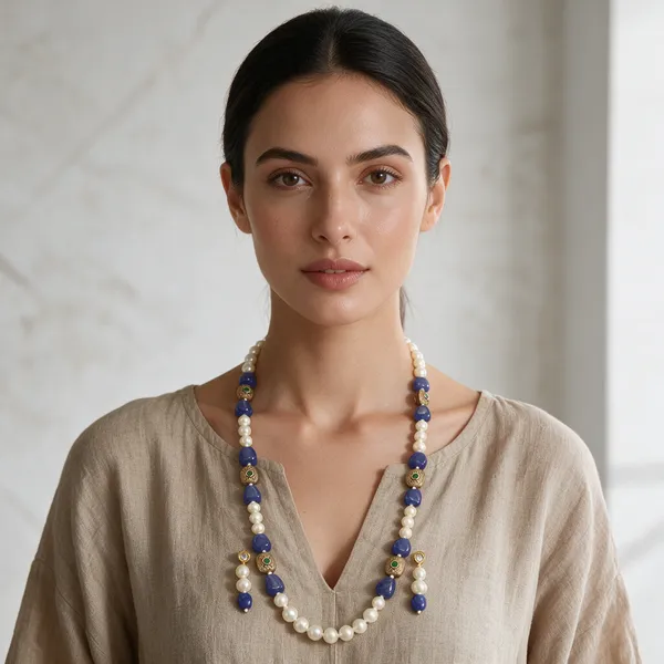 Multicolor_Natural_Quartz_Brass_Pearl_Beaded_Necklace_For_Women