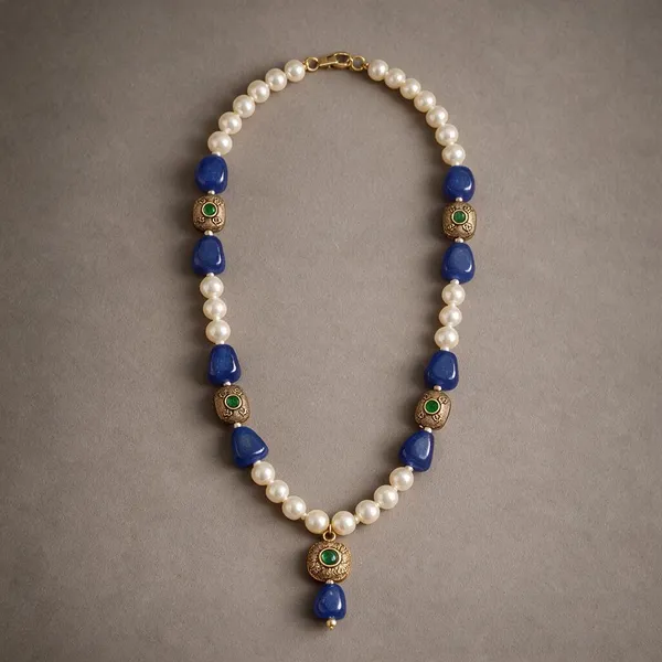 Multicolor_Natural_Quartz_Brass_Pearl_Beaded_Necklace_For_Women