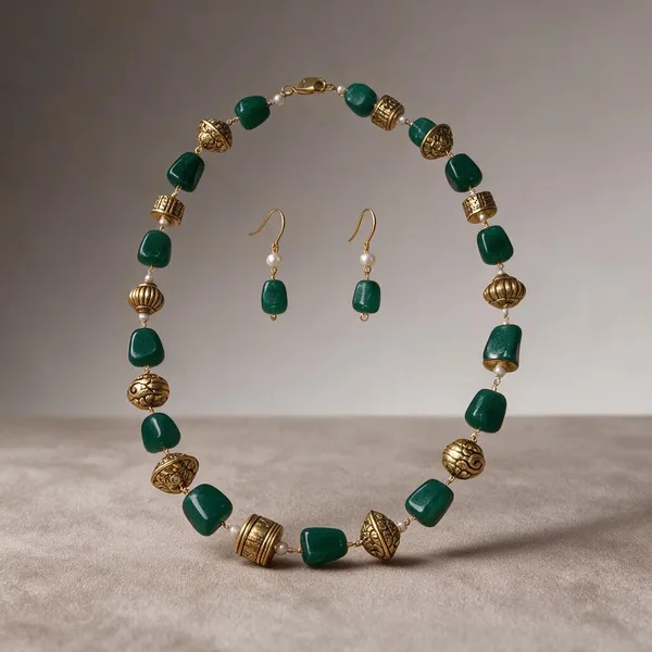 Multicolor_Quartz_Stone_Pearl_Brass_Necklace_For_Women