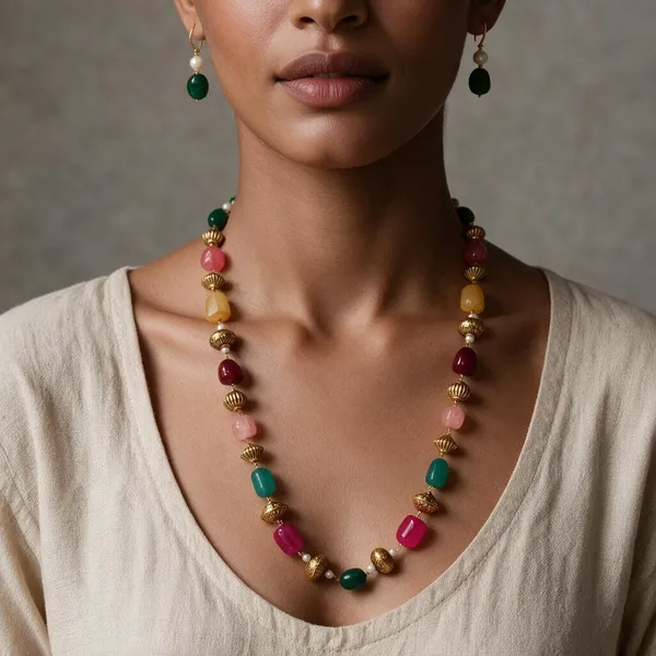 Multicolor_Pearl_Quartz_Stone_Beaded_Necklace_For_Women