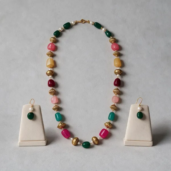 Multicolor_Pearl_Quartz_Stone_Beaded_Necklace_For_Women