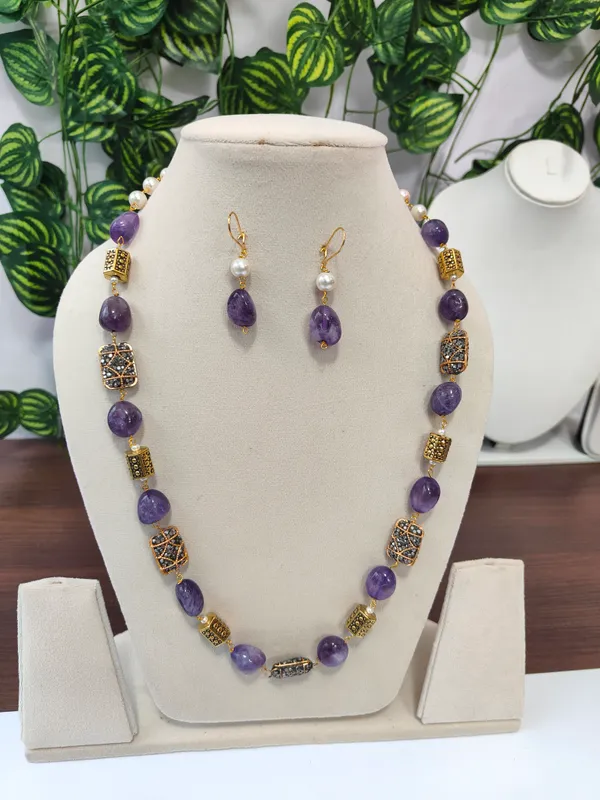 Purple_White_Amethyst_Pearl_Brass_Necklace_For_Women