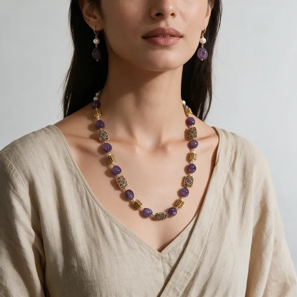 Purple_White_Amethyst_Pearl_Brass_Necklace_For_Women