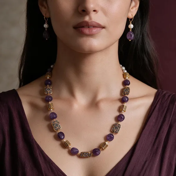 Purple_White_Amethyst_Pearl_Brass_Necklace_For_Women