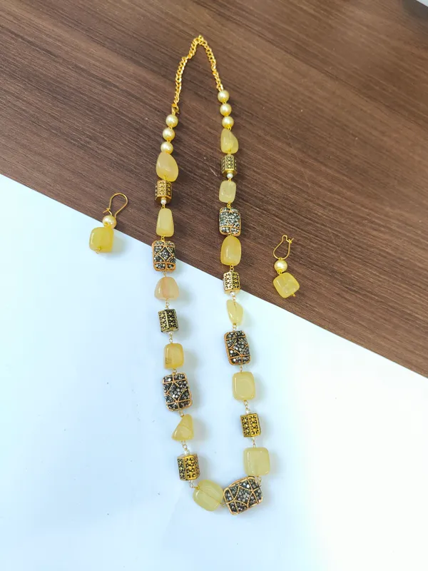Yellow_Quartz_Pearl_Necklace