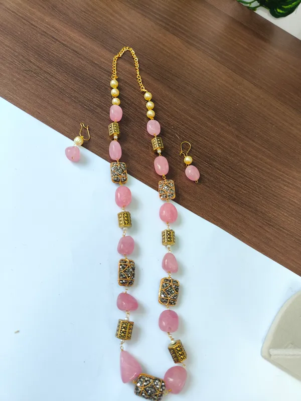 Pink_Quartz_Pearl_Necklace
