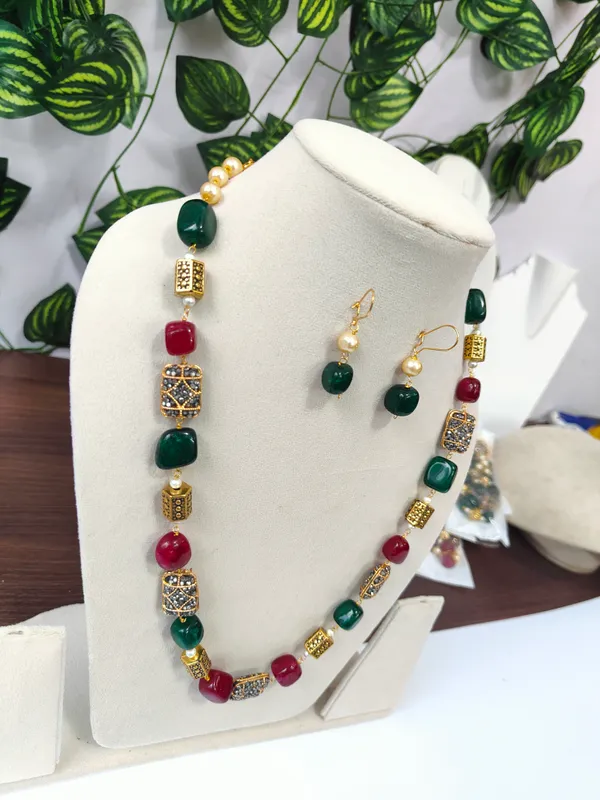 Multicolor_Quartz_Pearl_Necklace