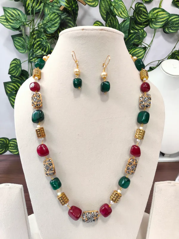 Multicolor_Quartz_Pearl_Necklace