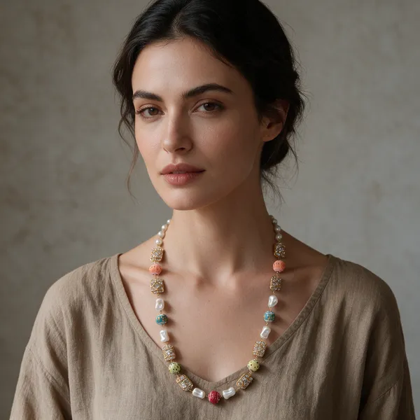 Multicolor_Pearl_Mother_Of_Pearl_Brass_Beaded_Necklace_For_Women