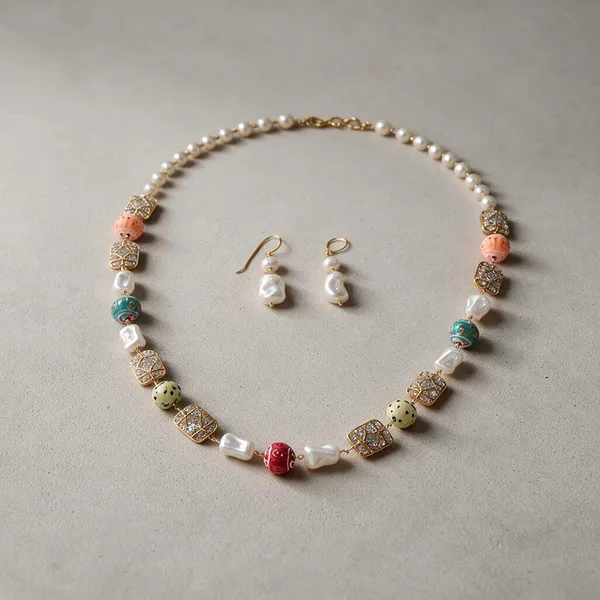 Multicolor_Pearl_Mother_Of_Pearl_Brass_Beaded_Necklace_For_Women