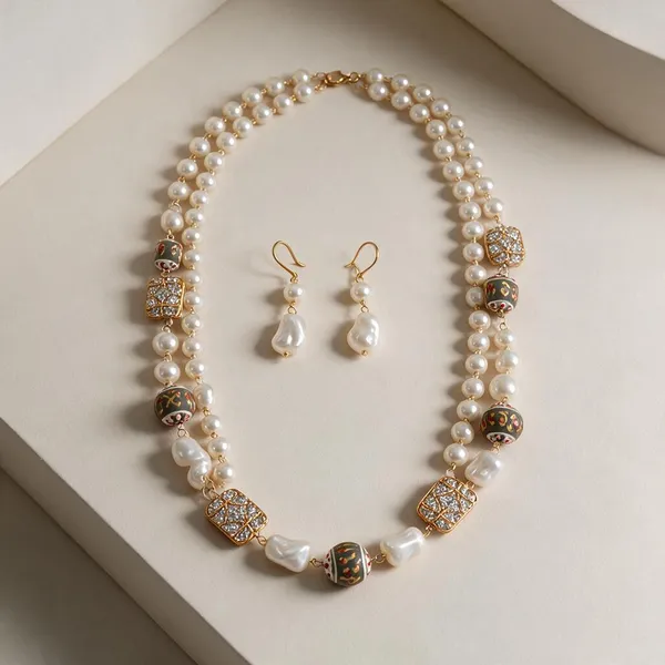 Multicolor_Pearl_Mother_Of_Pearl_Brass_Traditional_Necklace_For_Women