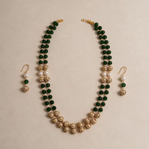 Multicolor_Quartz_Onyx_Zirconia_Pearl_Sarafa_String_Necklace_For_Women