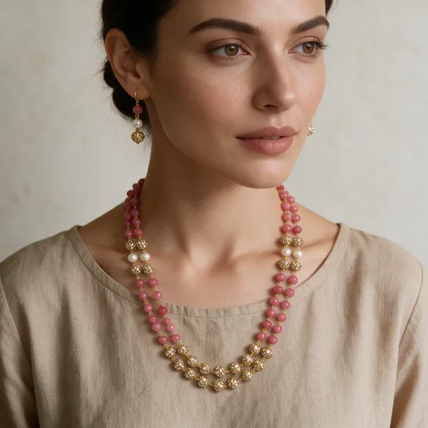 Multicolor_Quartz_Onyx_Zirconia_Pearl_Sarafa_String_Necklace_For_Women
