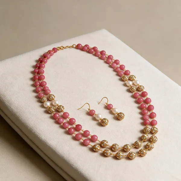 Multicolor_Quartz_Onyx_Zirconia_Pearl_Sarafa_String_Necklace_For_Women