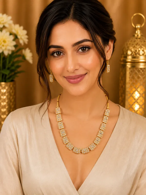 Gold_Multicolor_Brass_Pearl_Cubic_Zirconia_Beaded_Necklace_For_Women