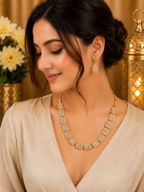 Gold_Multicolor_Brass_Pearl_Cubic_Zirconia_Beaded_Necklace_For_Women