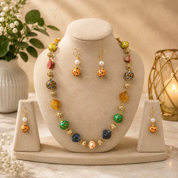 Gold_White_Brass_Pearl_Cubic_Zirconia_Deco_Necklace_For_Women