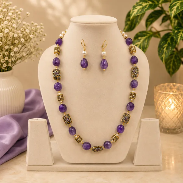 Purple_White_Amethyst_Pearl_Brass_Necklace_For_Women
