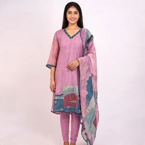 Pink_Mul_Chanderi_Straight_Contrast_Border_Kurta_Set_For_Women