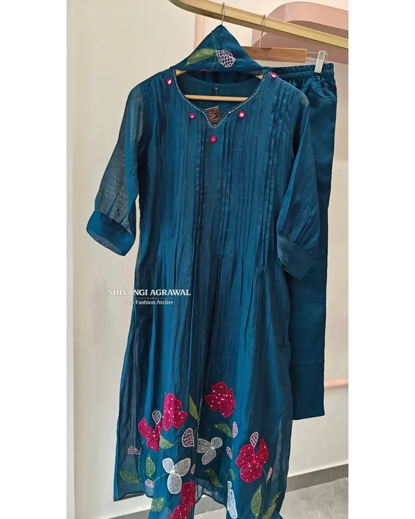 BLUE_MUL_CHANDERI_SET