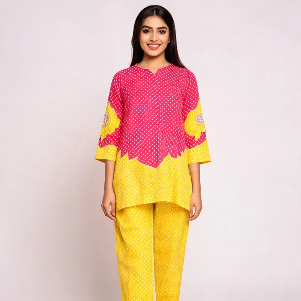 Pink_Yellow_Mul_Cotton_Straight_Printed_Coord_Set_For_Women