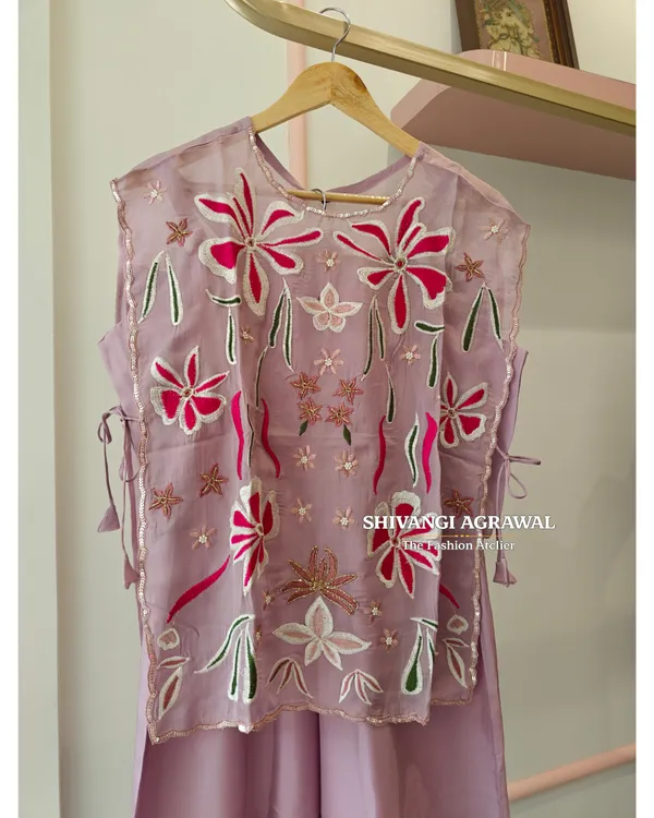 Pink_Organza_Sleeveless_Floral_Embroidered_Coord_Set_For_Women