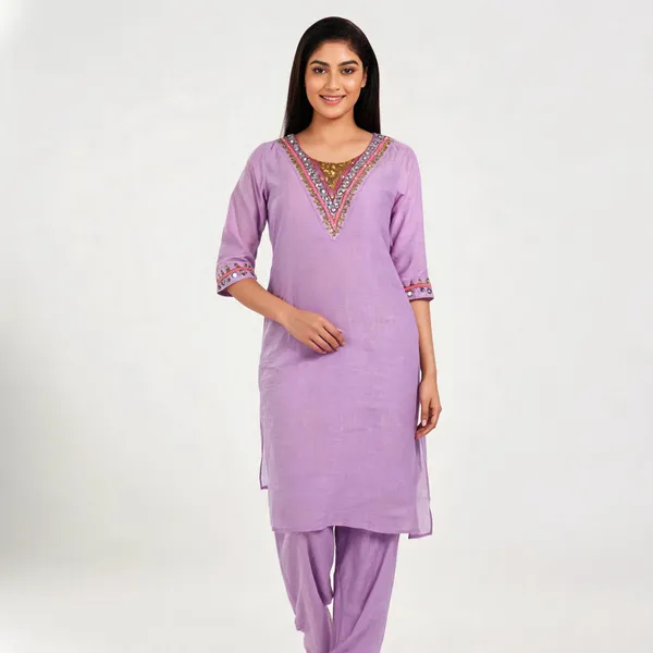 Lavender_Mul_Chanderi_Straight_Embroidered_Kurta_Set_For_Women