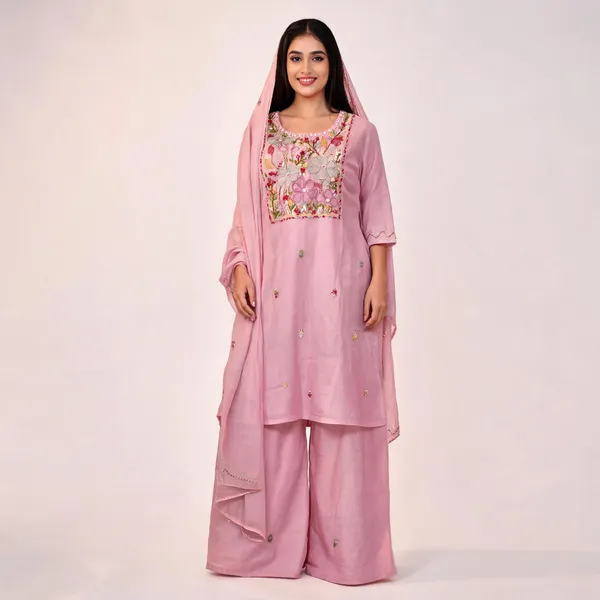 Pink_Mul_Chanderi_Straight_Embroidered_Kurta_Set_For_Women