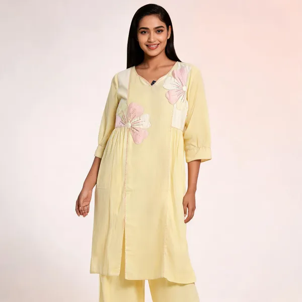 Yellow_Mul_Cotton_Straight_Kurta_Set_For_Women